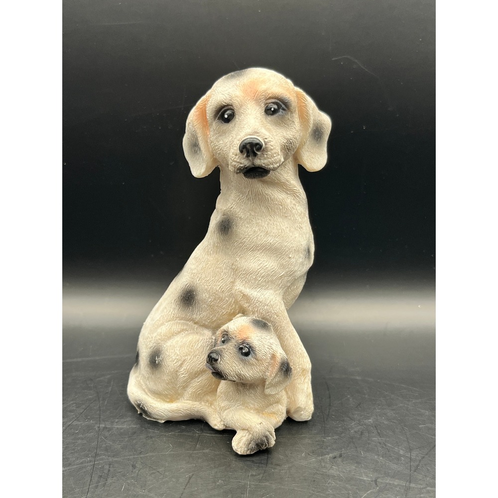 Dalmatian Dog Figurine Statue Mother Puppy Home Decor Animal Lover‎ Gift 5.25"